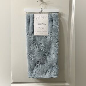 Just Imagine Blue Embossed Baby Blanket